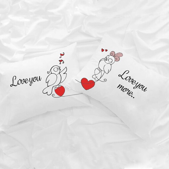 I Love You More Pillowcase Wedding Pillows Custom Couple Etsy