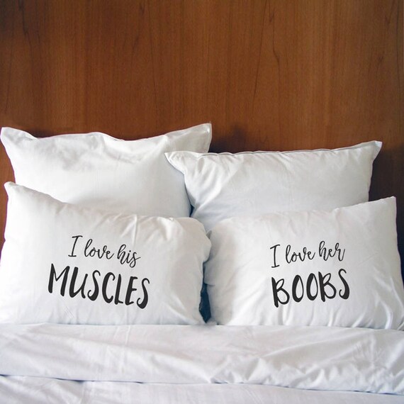 I Love His Muscle I Love Her Boobs Gift For Newlywed Couple Etsy