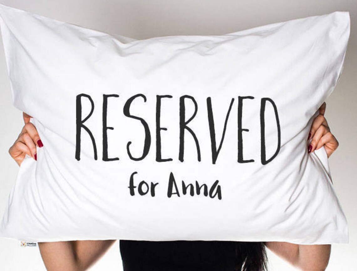 Personalized pillowcase Custom pillow Reserved sign Funny Etsy