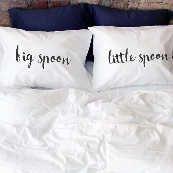Big spoon Little Spoon Spooning couple Big Spoon Little Spoon Pillow Cases for