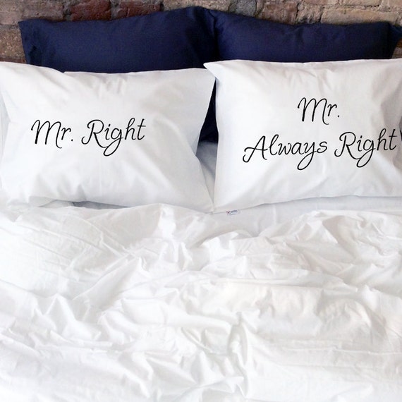 Mr Always Right gay couple pillow Mr right pillow | Etsy