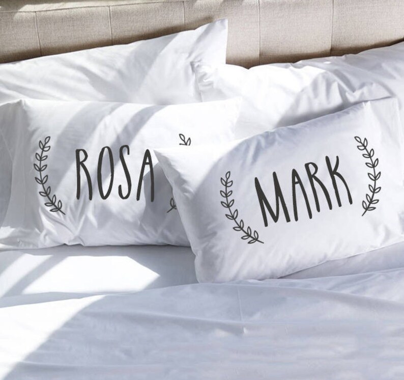 Custom Name Pillow Case Wedding Gift Personalized Pillow Etsy