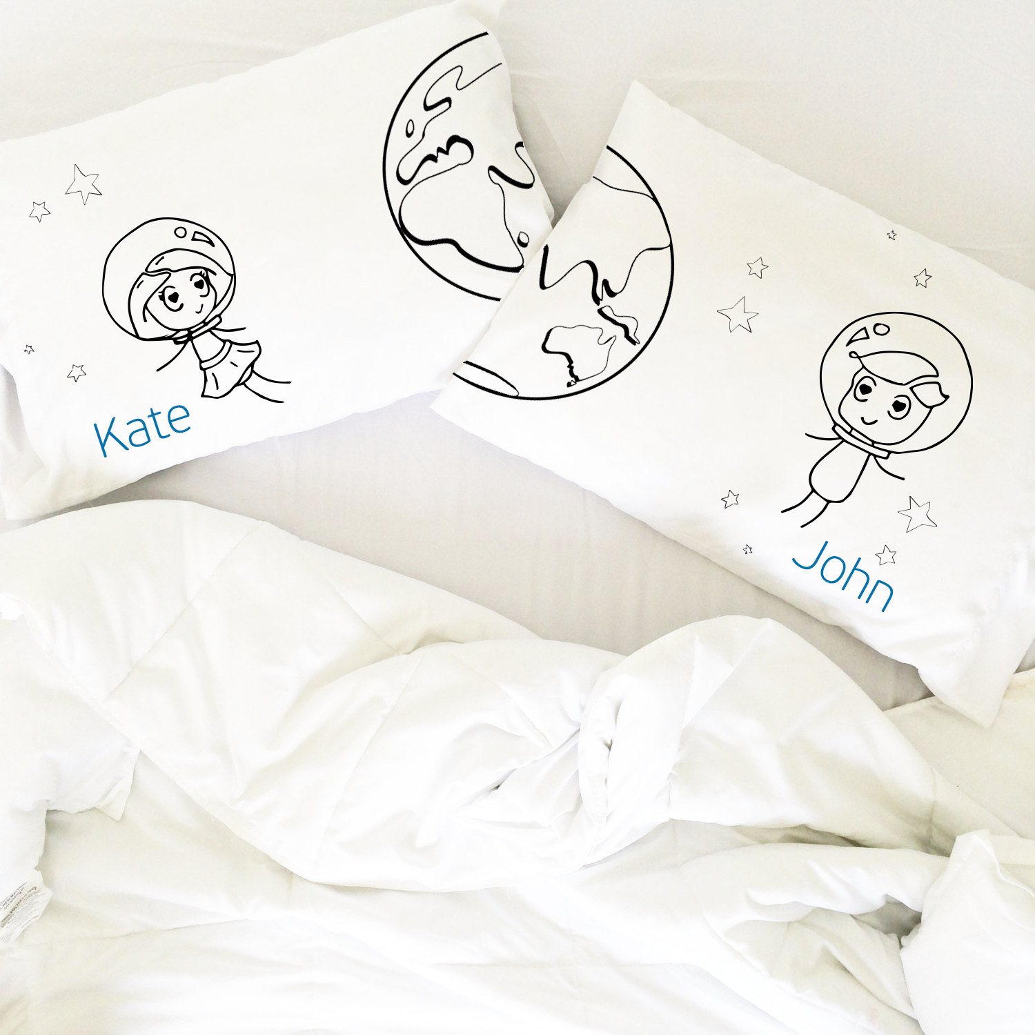 Seine und ihre paar Kissenbezüge personalisierte Kissen meine | Etsy