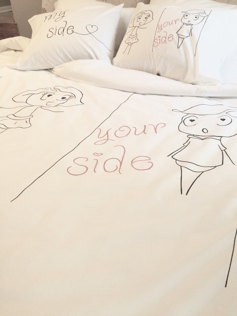 Organic cotton or sateen bedding set duvet cover king ...