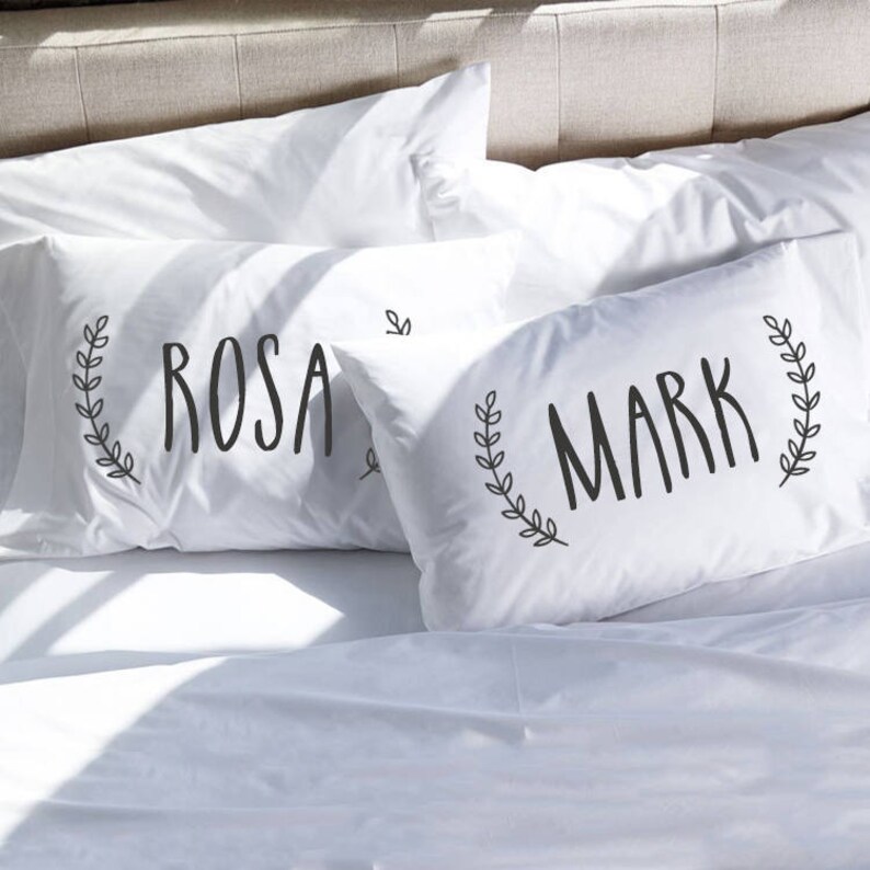 Custom name pillow case Wedding gift Personalized pillow Etsy