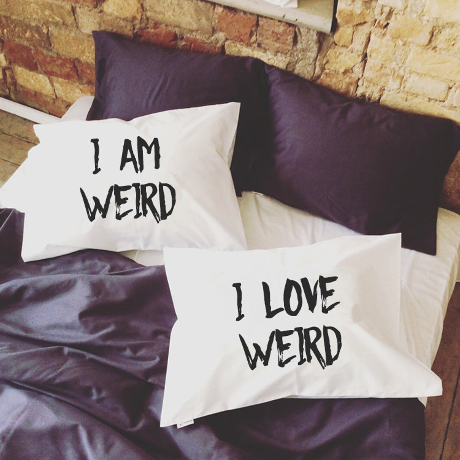 I Am Weird I Love Weird Pillow Cases Couples Pillowcases for Etsy