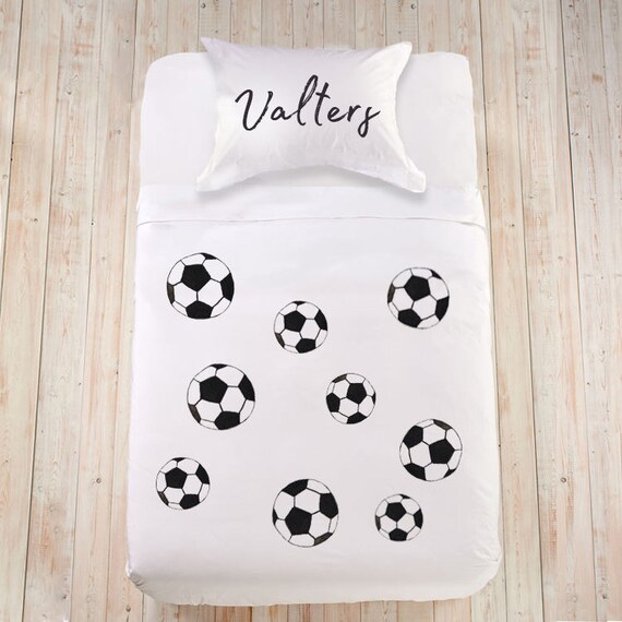 Crib Bedding Set For Boys Sports Bedding Football Duvet Cover Etsy