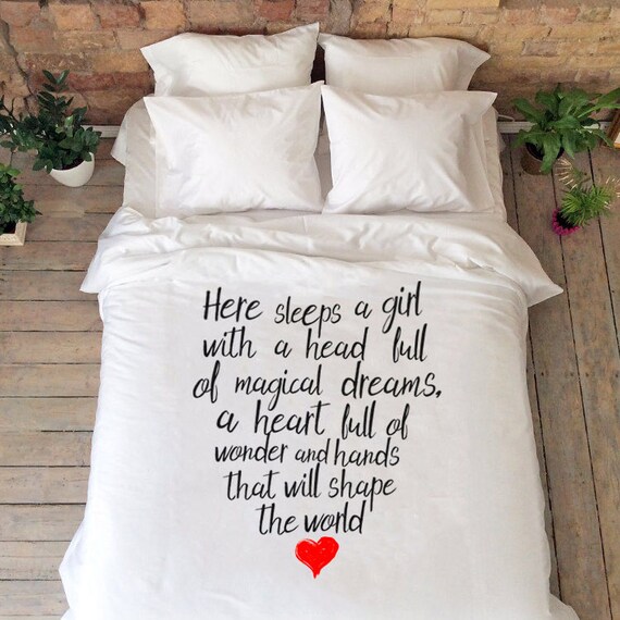 Bedding Set Long Distance Relationships Cotton Anniversary Etsy