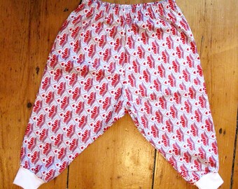 Baby Harem Pants, 100% Cotton Ankara Floral Print, 18-24 Months