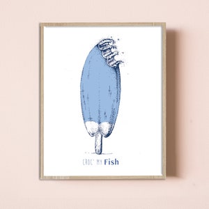 croc my Fish fish surfboard waves poster US LETTER image 1