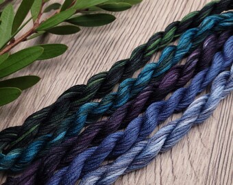 Hilo de bordar teñido a mano Midnight Billabong – Set de hilos de la colección australiana