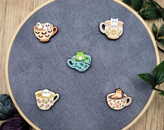 Sujetador de agujas de esmalte – Accesorio de costura magnético Cup Critters