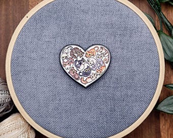 Sujetador de agujas para amantes de los gatos – Accesorio de costura magnético esmaltado