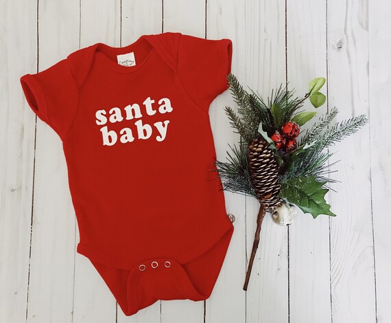 Santa Baby Bodysuit Christmas Bodysuit | Etsy