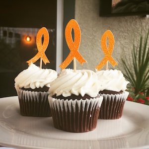Krebs Schleifen Cupcake Topper
