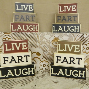 Live Fart Laugh Blocks--Live Fart Laugh Shelf Sitters--Live Fart Laugh