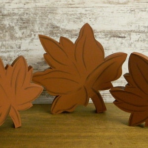 Leaf Set, Fall Decor, Thanksgiving Decor, Shelf Sitters ,Autumn Leaves, Autumn Decor, Wood Leaf Decor