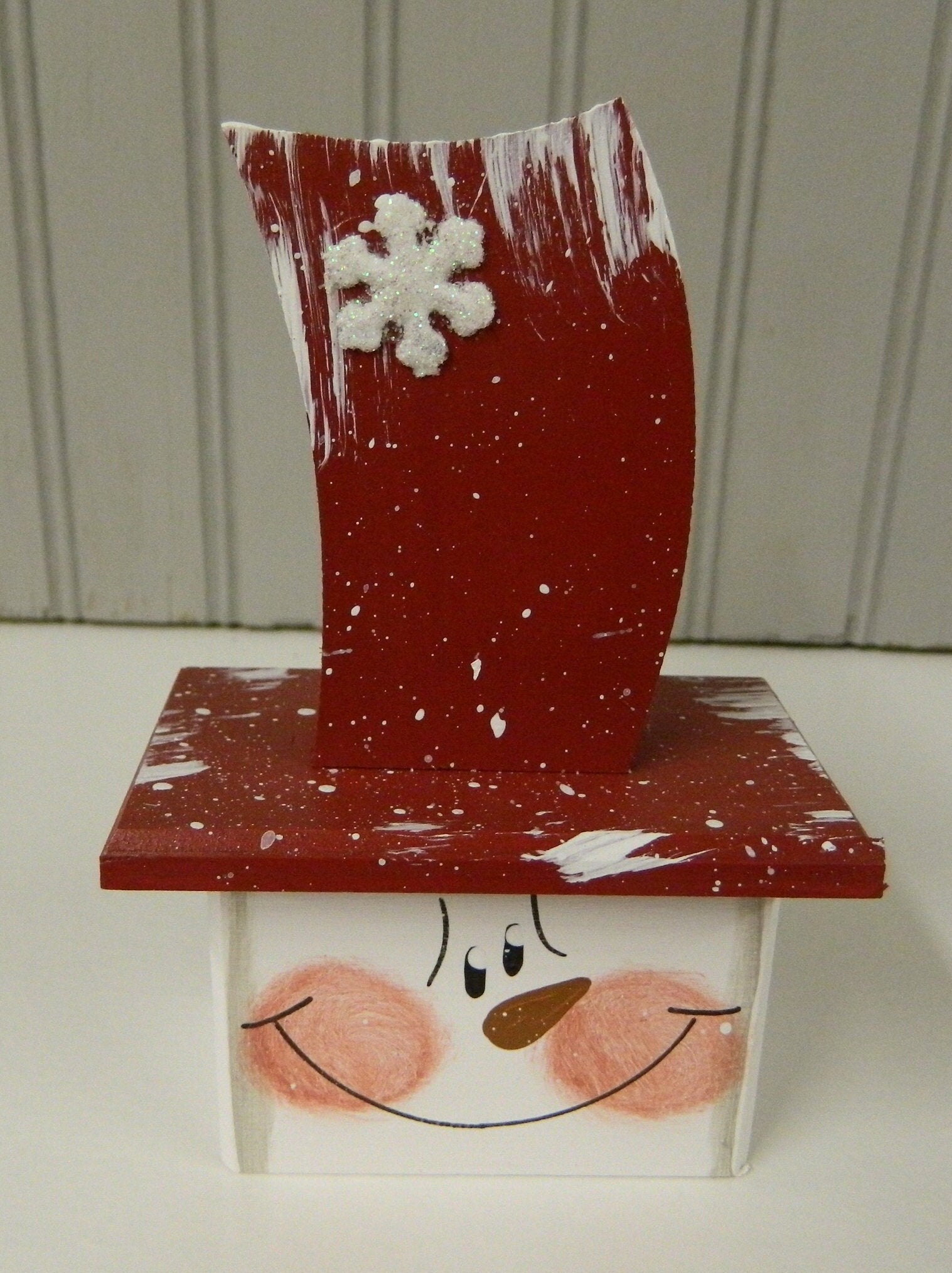 Fabric Snowman Head decor main image 1