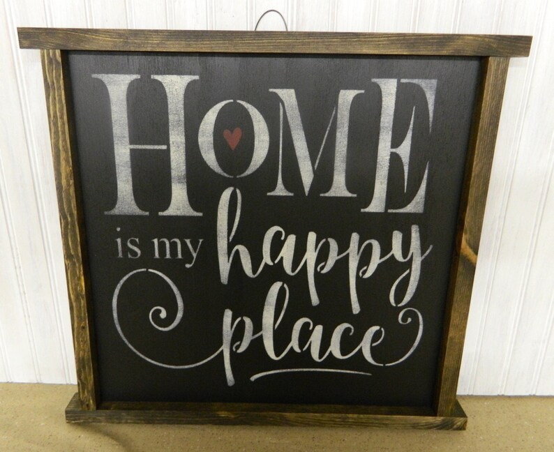 Home is My Happy Place Sign Etsy