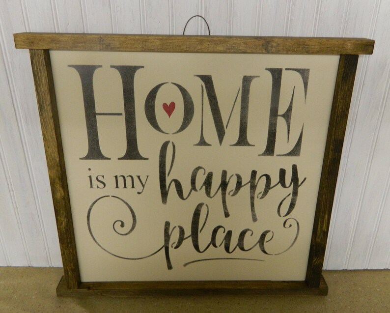 Home is My Happy Place Sign Etsy
