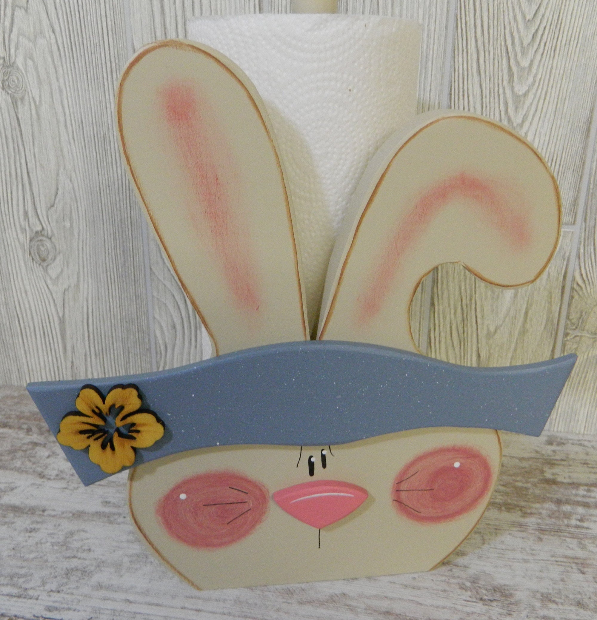 Bunny Paper Towel Holder/bunny Toilet Paper Holder/spring Etsy