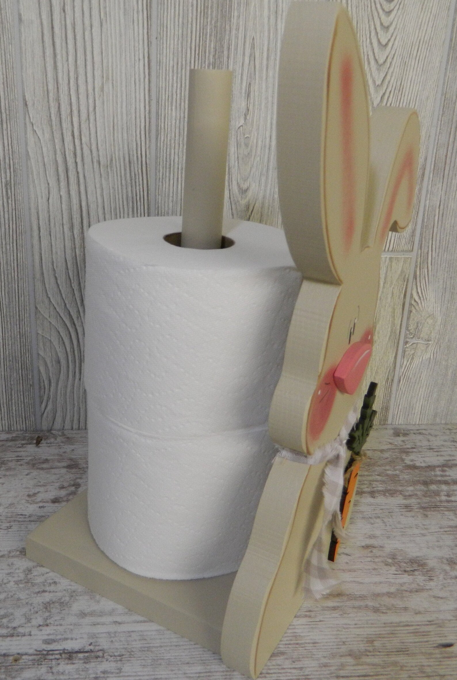 Bunny Paper Towel Holder/bunny Toilet Paper Holder/spring Etsy