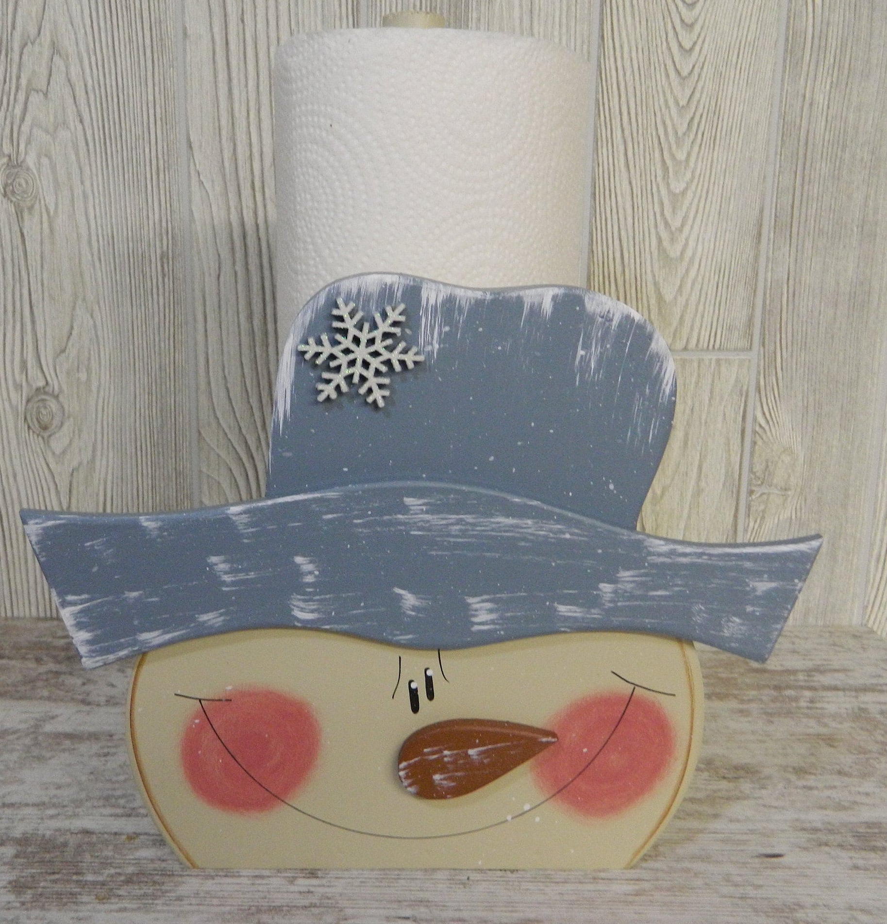 Snowman Paper Towel Holder/toilet Paper Etsy