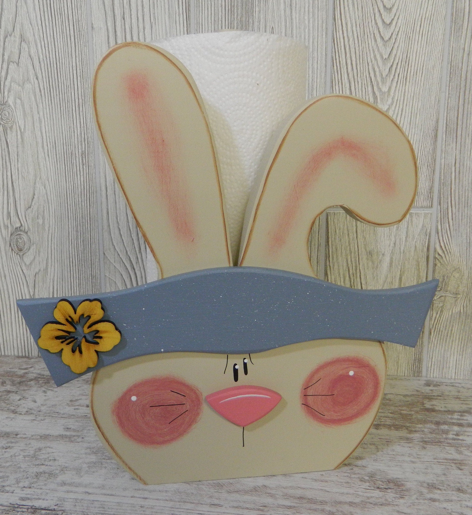 Bunny Paper Towel Holder/bunny Toilet Paper Holder/spring Etsy