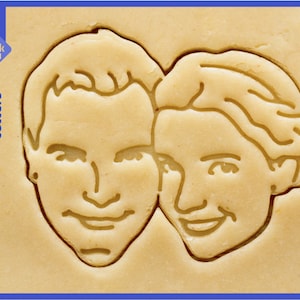 Personalized COUPLE PORTRAIT / Custom fondant cutter / Fondant Embosser / Cookie Cutter and STAMP / Christmas Decorations