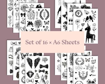 Tatuajes temporales para bodas, regalos de boda, actividad de tatuaje divertida y elegante para invitados, pedidos al por mayor.