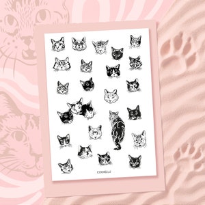 Tatuajes temporales de gatos lindos: perfectos para los amantes de los felinos, tatuajes temporales de gatos, tatuajes lindos de gatos, para amantes de los gatos, tatuajes temporales de gatos