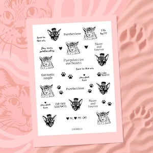 Wedding Cat Temporary Tattoos: Fun Bridal Shower Favors