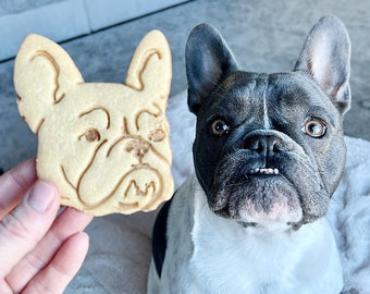 Custom Pet Portrait Cookie Cutter - Personalized Dog or Cat Face - Gift for Dog Mom Cat Lover Christmas Birthday