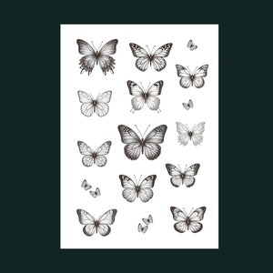 Vintage butterfly temporary tattoos, butterflies tattoos, butterfly jewelry tats, fake butterfly temporary tattoos, butterfly temporary tats