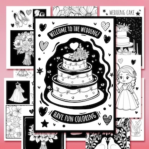 Wedding Coloring Book for Kids: Fun Activity Pages (Digital Download)