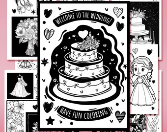 Wedding Coloring Book for Kids: Fun Activity Pages (Digital Download)
