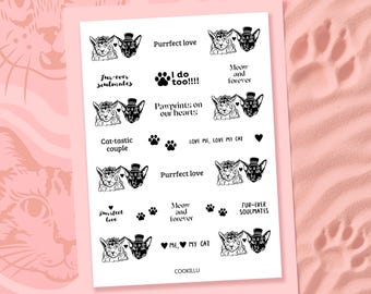 Tatuajes temporales de gatos para bodas: regalos de novia y divertidos tatuajes para invitados