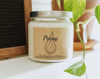 Peony Candle Peony Wax Melts Peony Room Spray Peony Reed Diffuser Peony Flowers Atlanta Candle Shop Atlanta Small Business Trisha Strumsky