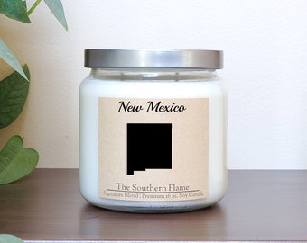 New Mexico Candle, Homesick Gift, State Candle, I Miss You, Free Shipping, Personalized Candles, Gifts for Her, Gifts for Him, RTS Gifts