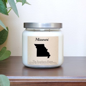 Missouri Candle, Homesick Gift, State Pride, I Miss You, Free Shipping, Personalized Candles, Rustic Home Decor, Long Distance Gifts