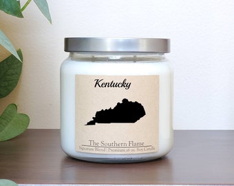 Kentucky Candle, Homesick Gift, State Pride, I Miss You, Free Shipping, Personalized Candles, Mothers Day Easter