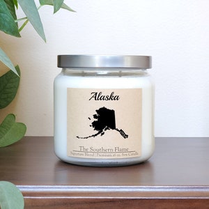 Alaska Candle, Homesick Candle, I Miss You Candle, Alaska State Candle, Moving Candle, Soy Candles, Best Friend Candles, New Home Candle