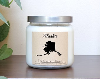 Alaska Candle, Homesick Gift, Personalized Soy Candle