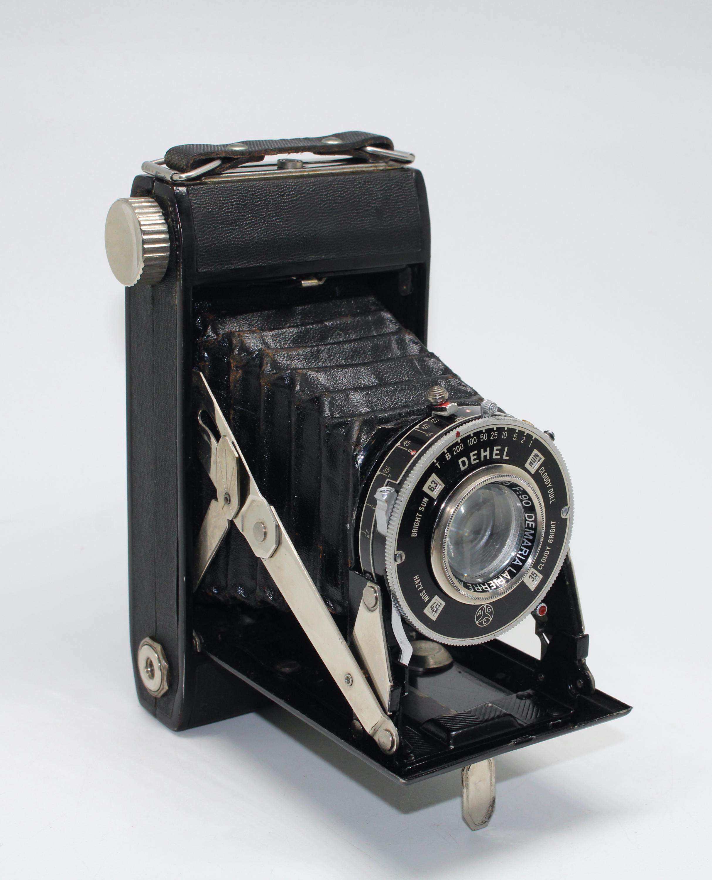 1936 Demaria-lapierre Dehel 6x9 120 Film Folding Camera With 90mm F/3.5 ...