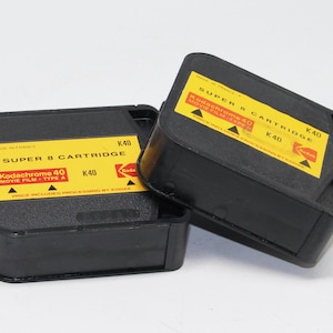 Two Part Used Kodachrome 40 Super 8mm Colour Movie Film Cartridges - Expiry Unknown
