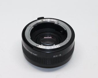 Vintage Vivitar 2x-3 Tele (two times) Tele Converter for classic Nikon F lens mount - Very good condition with bag