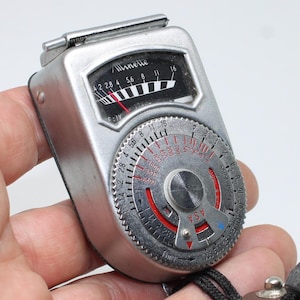 1950s Minette Photographic Selenium Cell Powered Exposure Meter with case – Tested
