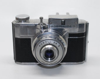 Koroll 24 S by Bencini 120 film Half-Frame Viewfinder camera with working shutter – c. 1950s - Good condition and working