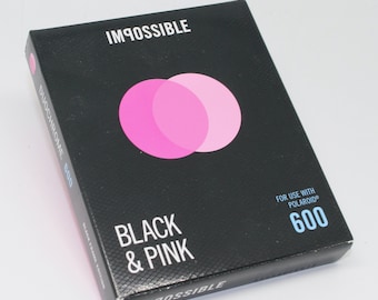 Impossible Project Black & Pink Duochrome Instant Film for use with Polaroid 600/i-Type Cameras - 2017 Stock - Rare Black Frame