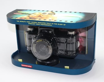 Sprocket Rocket 35mm Film Camera with super-wide panoramic lens, multiple-exposures and sprockets!  Made by Lomography